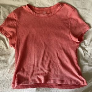 Orange aerie waffle knit shirt